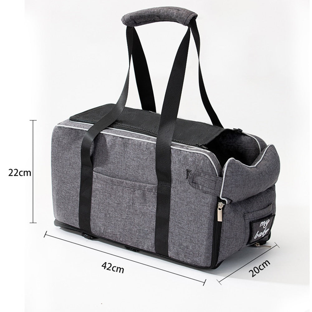 Puppy Cat Bed Car Console Pet Litter Portable Car Handrail Dog Cat Mat Travel Bed Safety Pet Seat - Emete store