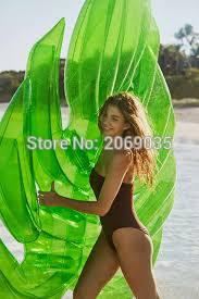 180cm Giant Hawaii Palm Tree Green Leaf Inflatable Float Pool Raft Foliage Floats Water Party Toys Swimming Ring For Adult Child