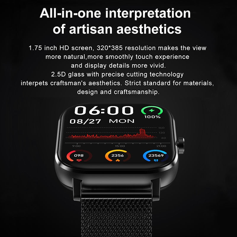 Cobrafly DT35+ Smart Watch Men Women 1.75inch Bluetooth Call Watches ECG PPG - Emete store