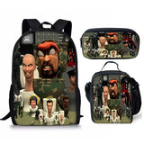 New 3PC-SET Skibidi Toilet Man Backpack Custom Game Peripheral Schoolbags For Primary Secondary School Teenage