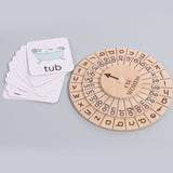 English spelling game natural phonics spinning wheel vowel recognition Montessori early education toys