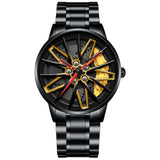 New Top Brand Luxury Mens Watches Stainless Steel Car Wheel Hub Quartz Watch For Men Military Sport Watch Relogio Masculino - Emete store