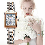 Lige Square Ladies Quartz Watch Beautiful Waterproof Watch - Emete store