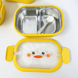 ins style high value cute large capacity compartment lunch box lunch box foldable handle lunch box