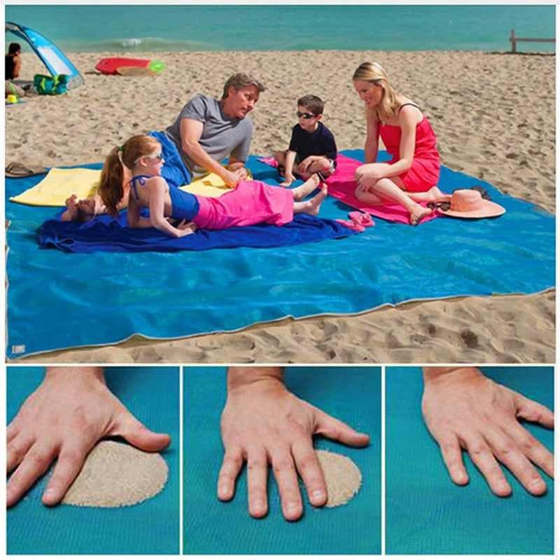 Naturelife Sand Free Beach Mat Portable Blue beach mat Anti-slip Sand Mats Rug Outdoor mat for Beach support drop shipping