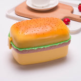 Cute Hamburger Three-Layer Portable Lunch Box Student Lunch Box Fruit Box Cartoon Children's Lunch Box Can Be Heated