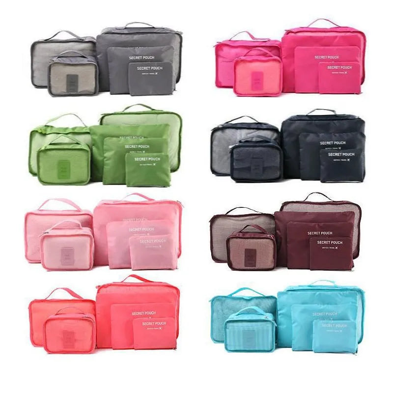 Travel storage bag 6-piece set waterproof clothing sorting bag bags Travel storage bag 6-piece set