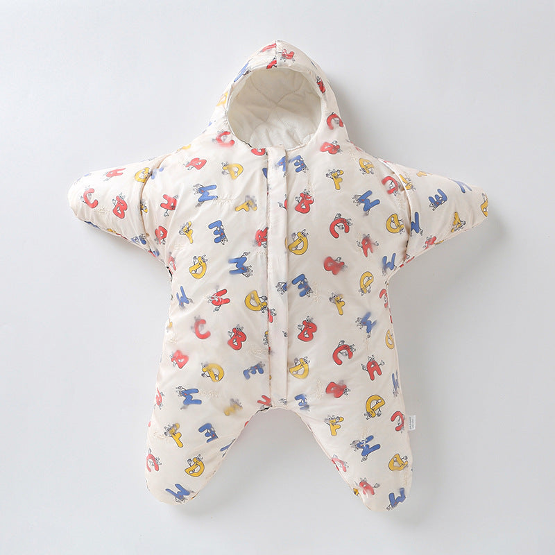 Baby Sleeping Bag Starfish Lamb Split Sleeping Bag With Cotton Thickened Warm Baby Sleeping Bag Anti Kick Quilt