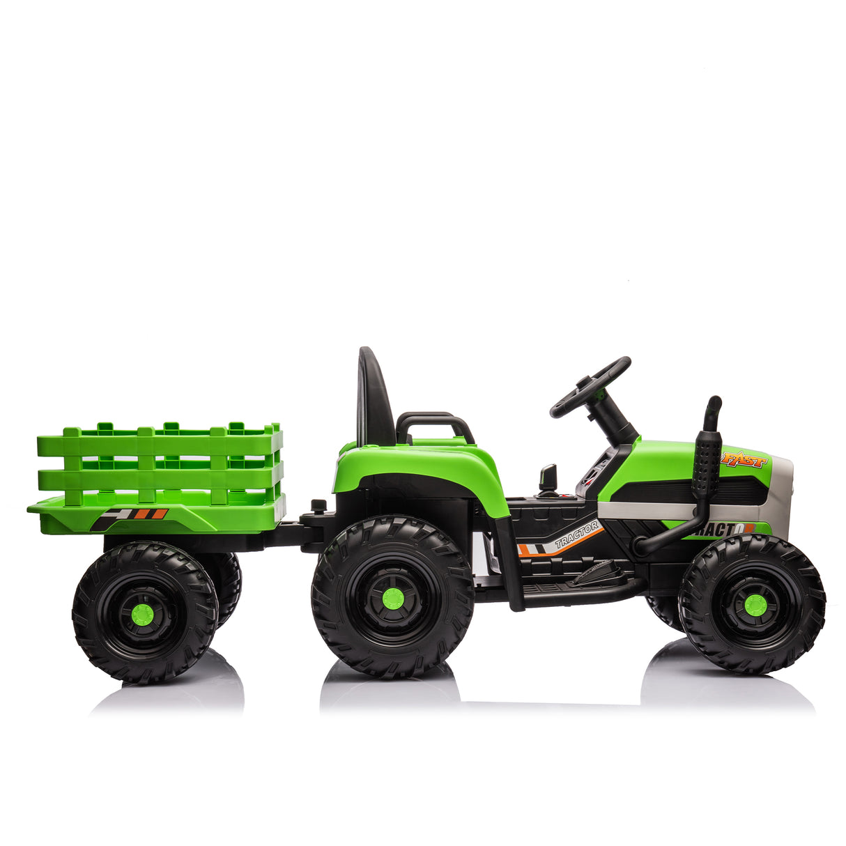 Children's electric tractor toy, powered by 24V battery, 200w * 2 motor 1.86-4.97MPH/remote control three speed adjustable