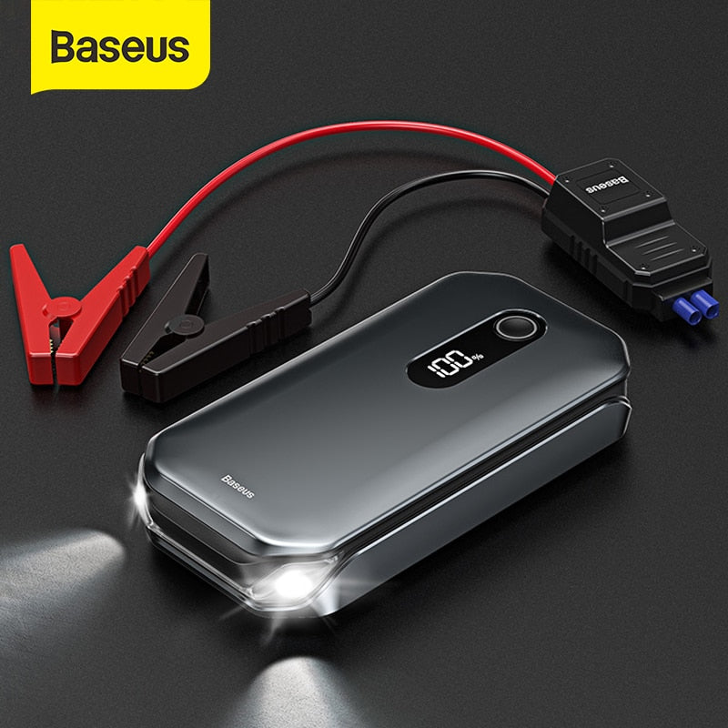 Baseus 1000A Car Jump Starter Power Bank 12000mAh Portable Battery Station For 3.5L/6L Car Emergency Booster Starting Device - Emete Store