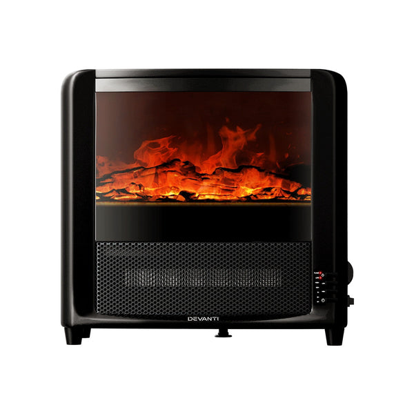 Devanti Electric Fireplace Fire Heaters 2000W - Emete Store