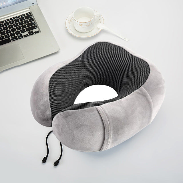 U Shaped Memory Foam Neck Pillows Soft Travel Pillow Neck Cervical Airplane Pillow 30*28*14CM Cervical Travel Healthcare Bedding