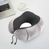 U Shaped Memory Foam Neck Pillows Soft Travel Pillow Neck Cervical Airplane Pillow 30*28*14CM Cervical Travel Healthcare Bedding