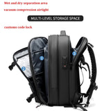 Expandable Waterproof Travel Backpacks Men Business Laptop Backpack With Valve Vacuum Compression Backpack