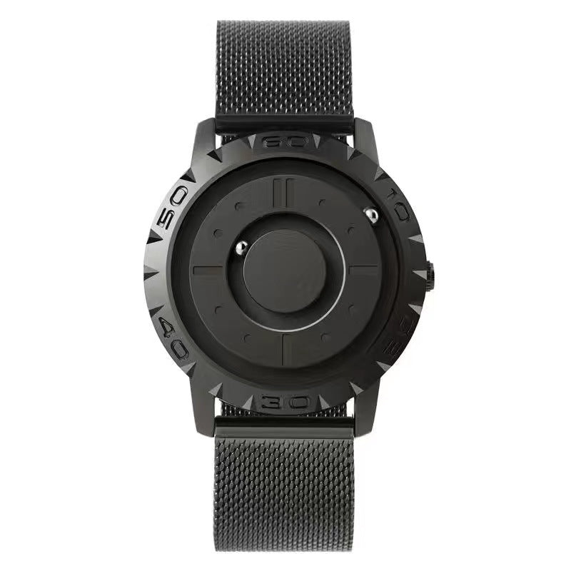 EUTOUR Magnetic Ball Men's Personality Creative Watch Tide Black Technology Cool Concept Frameless Design Watch - Emete store