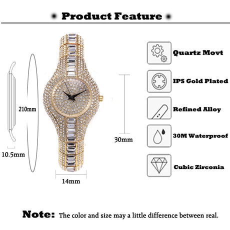 MISSFOX V196 30mm Small Womens Watch Shockproof Waterproof Luxury Ladies Ar Metal Watch bracelets Rhinestone Bu Cheap Chinese Watches - Emete store