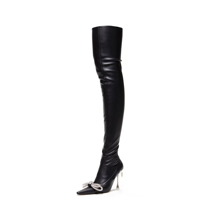 Rhinestone Over-the-Knee Boots eprolo