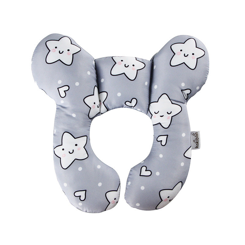 Baby head protection U-shaped pillow stroller fixed head pillow car seat sleeping protection head and neck pillow