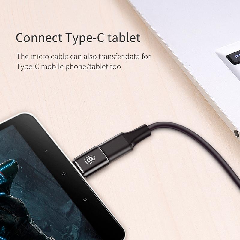 Baseus Micro USB Type C OTG Adapter Type-c Male to Micro USB Female Charger Plug Adapter Converter Micro USB to USB-C Adapter