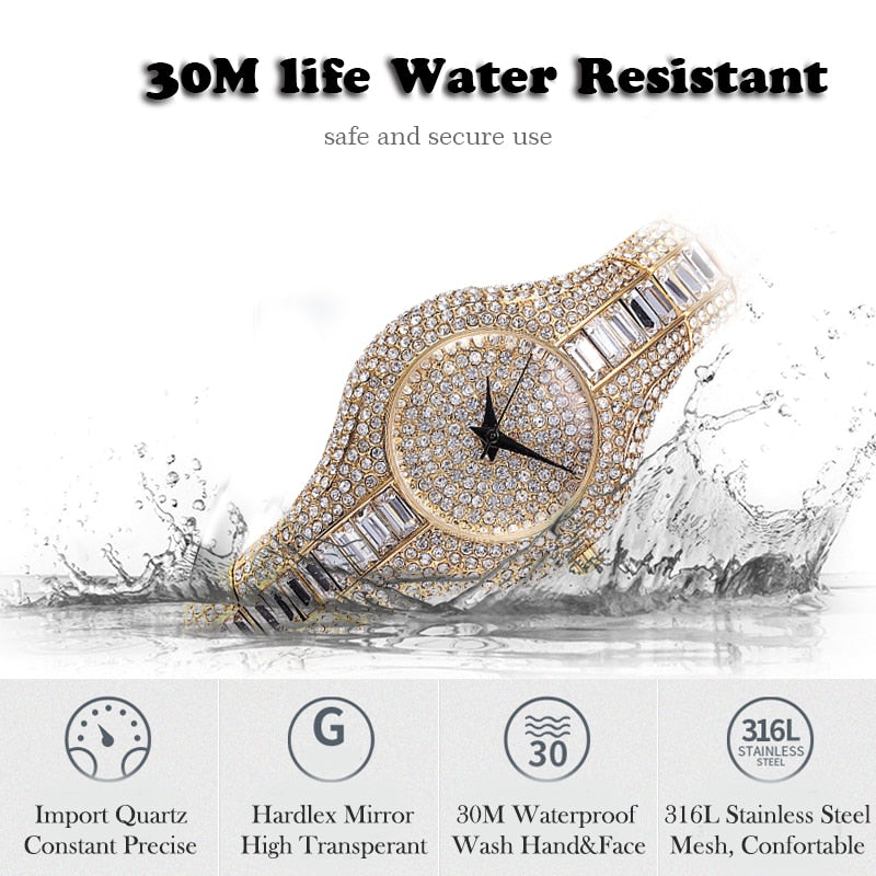 MISSFOX V196 30mm Small Womens Watch Shockproof Waterproof Luxury Ladies Ar Metal Watch bracelets Rhinestone Bu Cheap Chinese Watches - Emete store