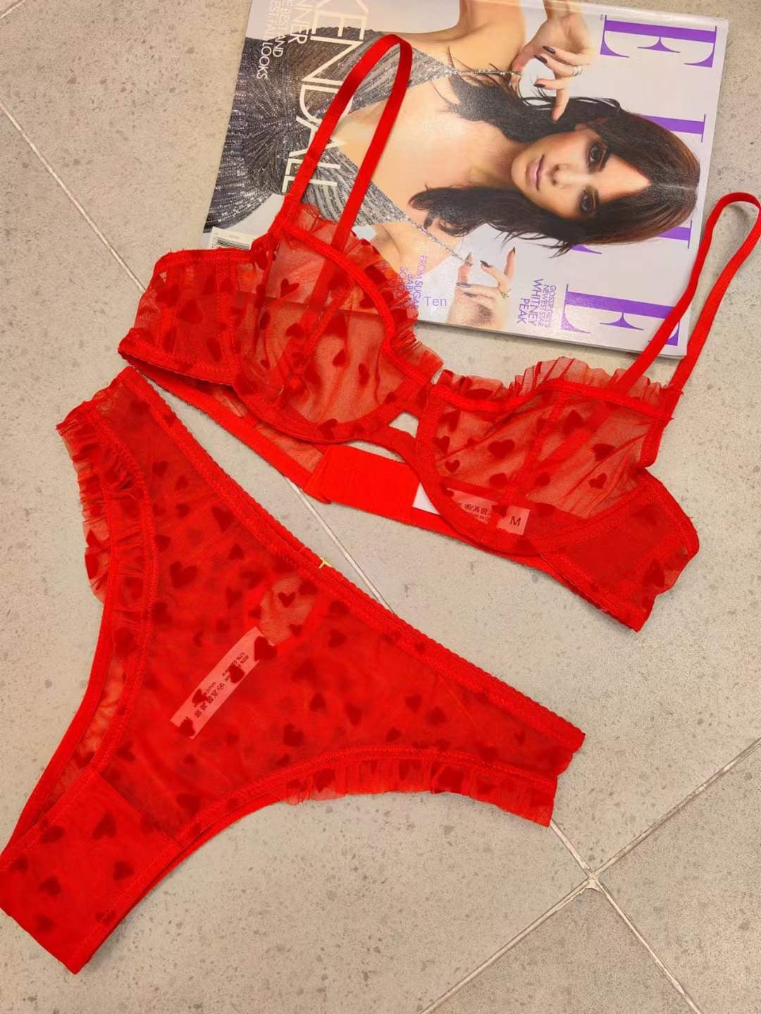 Best Online Shop in Australia - Ultra-thin Lace Heart Bra Set - Emete store