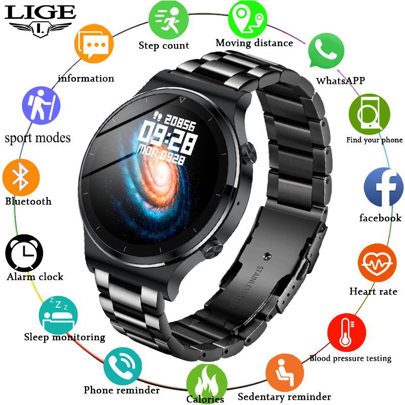 Smart Watch Smart Wear Multi-Function Heart Rate Blood Pressure Monitor Step Watch Waterproof