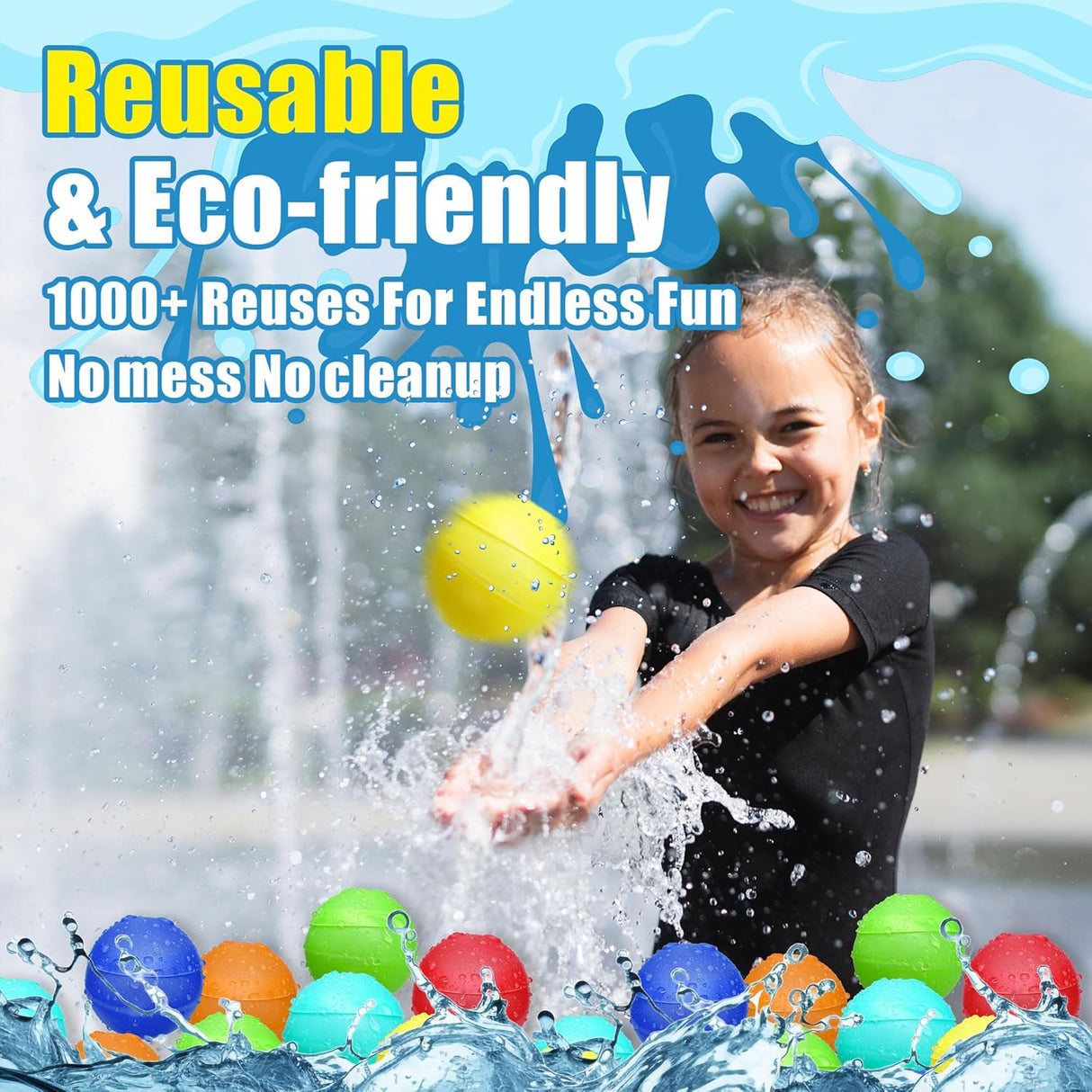 Reusable Water Bomb balloons, Summer Toy Water Toy for Boys and Girls, Pool Beach Toys for Kids ages 3-12, Outdoor Activities Wa