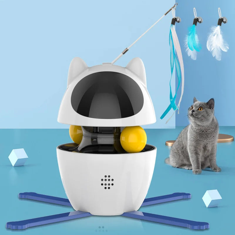 Chasing Exercising Laser Toy USB Rechargeable 4-in-1 Cat Toys Indoor Electric Interactive Toys with Ball  Pet cat Teasing cats - Emete store
