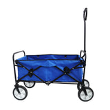 Folding Wagon Garden Shopping Beach Cart   (Blue)