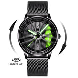 New Top Brand Luxury Mens Watches Stainless Steel Car Wheel Hub Quartz Watch For Men Military Sport Watch Relogio Masculino - Emete store
