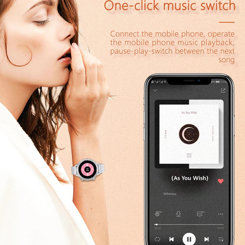 Women Physiological Cycle Reminder M3 Smart Watch Music Playback Smartwatch Heart Rate Tracker Female Band Ladies - Emete store