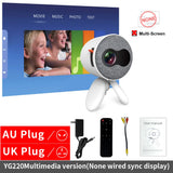 LEJIADA YG220 Mini Projector 3.5mm Audio Phone with screen Update Version Portable Pocket Cute Projector Video Player Kids Gift - Emete store
