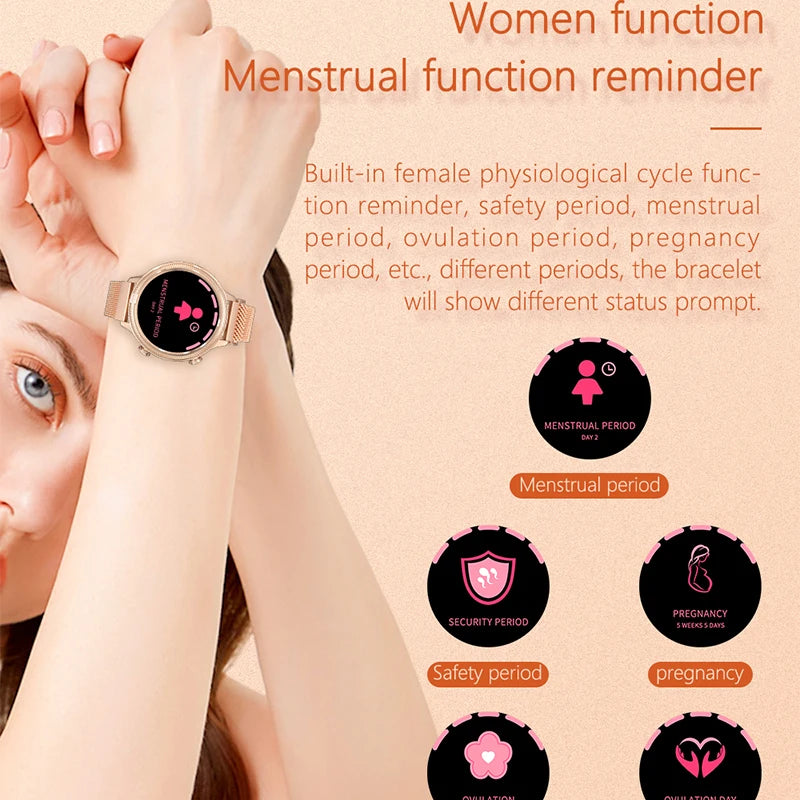 Women Physiological Cycle Reminder M3 Smart Watch Music Playback Smartwatch Heart Rate Tracker Female Band Ladies - Emete store