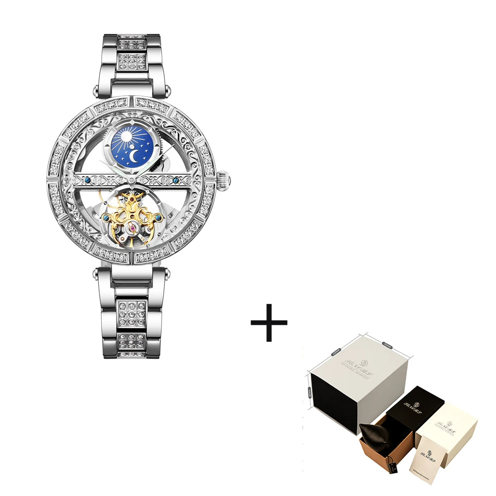 Woman Watch Ladies Clock Luxury Fashion Female Mechanical Watches Wristwatches - Emete store