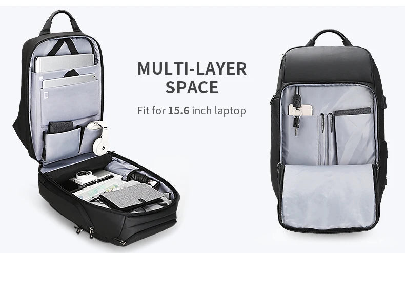 Mark Ryden Oxford Waterproof Backpack with Hidden Pocket & USB Charging