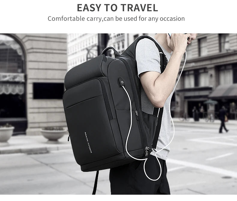 Mark Ryden Oxford Waterproof Backpack with Hidden Pocket & USB Charging