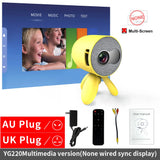 LEJIADA YG220 Mini Projector 3.5mm Audio Phone with screen Update Version Portable Pocket Cute Projector Video Player Kids Gift - Emete store