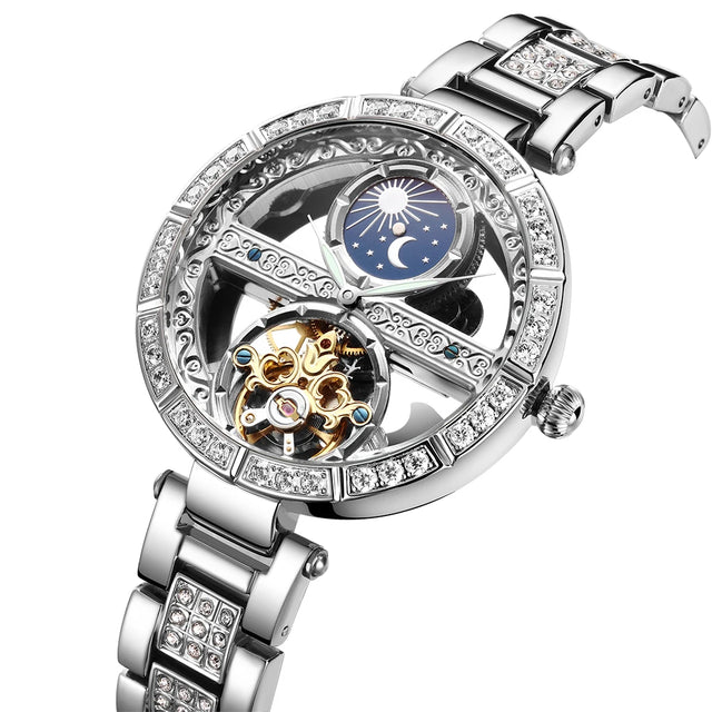 Woman Watch Ladies Clock Luxury Fashion Female Mechanical Watches Wristwatches - Emete store