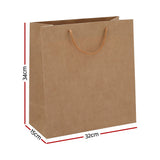 100pcs Bulk Kraft Paper Bags Pack Brown Shopping Retail Gift Bags Reusable Brown - Emete Store