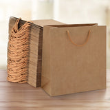 100pcs Bulk Kraft Paper Bags Pack Brown Shopping Retail Gift Bags Reusable Brown - Emete Store