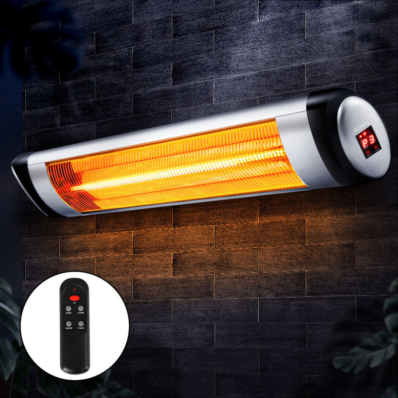 Devanti Electric Strip Heater Radiant Heaters 2000W - Emete Store