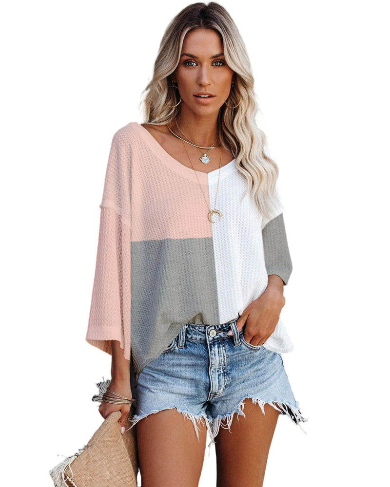 Azura Exchange Colorblock Long Sleeve Oversized Top - L - Emete Store