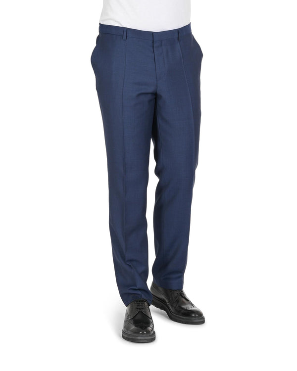 Hugo Boss Men's Blue Wool Blend Trousers in Blue - 54 EU