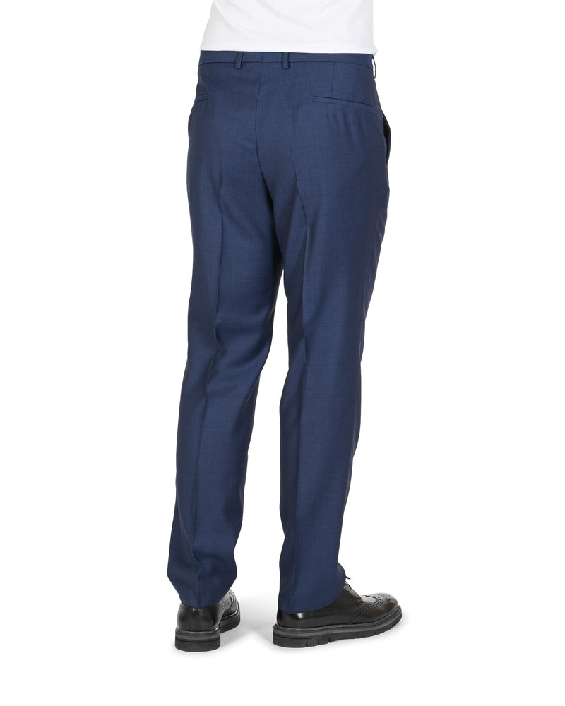 Hugo Boss Men's Blue Wool Blend Trousers in Blue - 106 cm