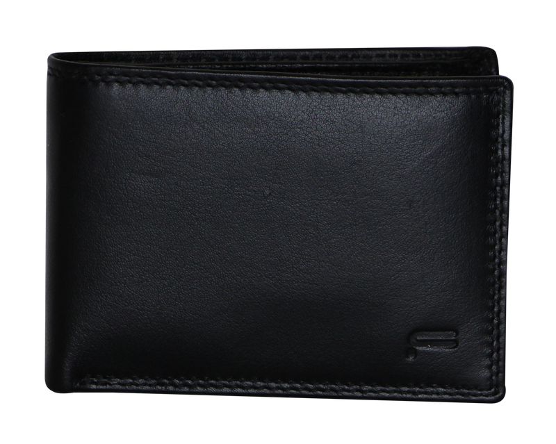 Futura Futura Mens Harrison RFID Genuine Leather Wallet - Black
