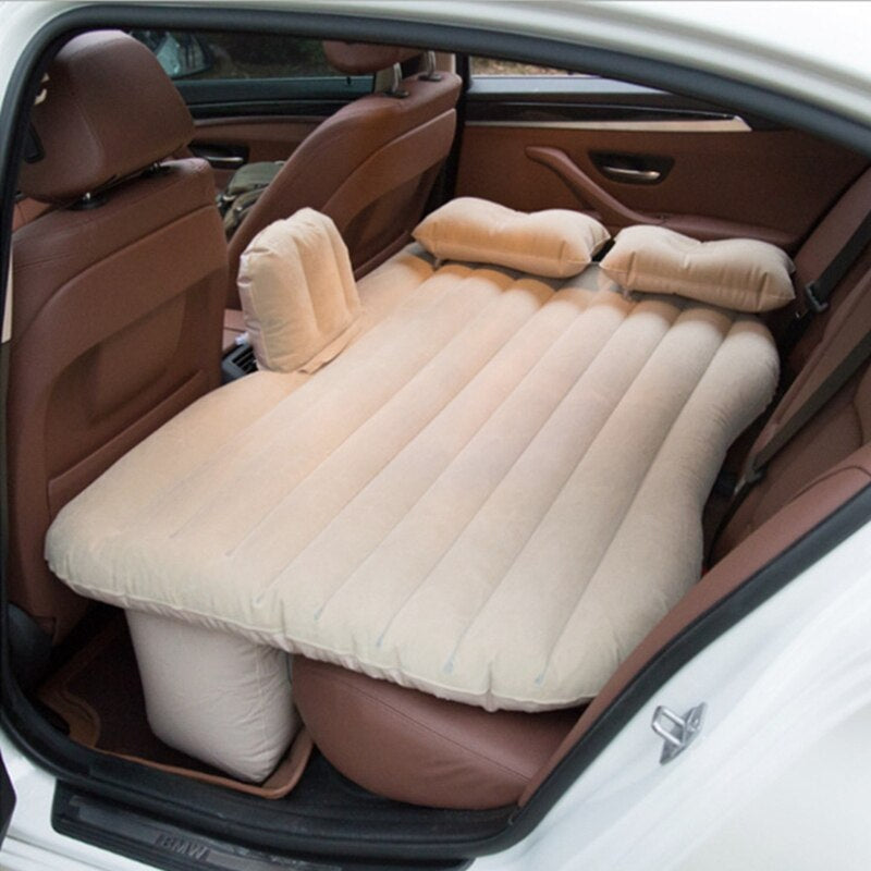 Revolutionary Inflatable Car Travel Bed & Universal Rear Seat Sleeping Pad
