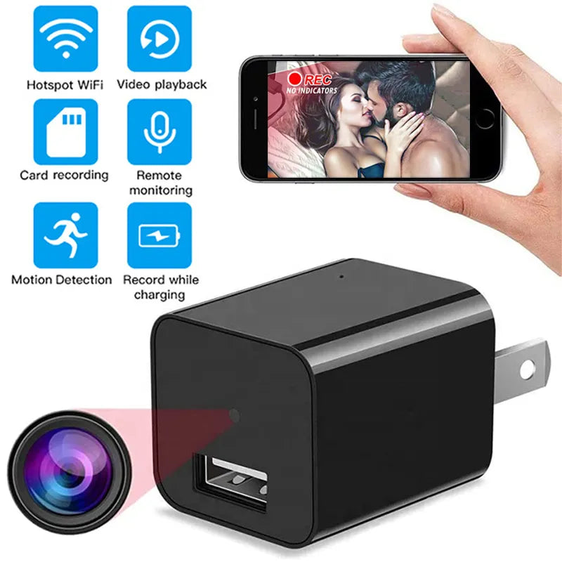 Wireless WiFi Camera with Remote View|USB CHARGER Security Camera
