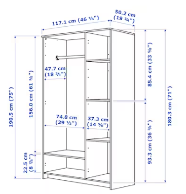 Special White 3-Door Wardrobe - Emete Store