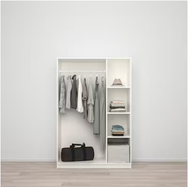 Spacious White 3-Door Wardrobe