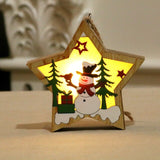 Christmas Decorations Wooden Luminous Pendants Christmas Tree Pendants - Emete Store